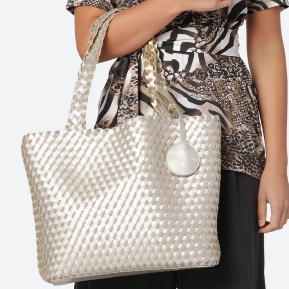 NEW with Tags Reversible Ilse Jacobsen Woven Tote Bag - Picture 2 of 9